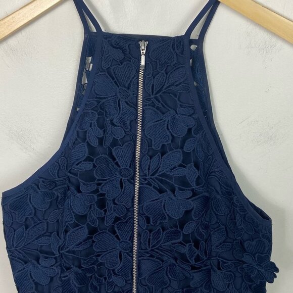 Revolve Keepsake Acoustic Lace Mini Dress Navy Blue Size Medium Floral Shopbop M - Picture 10 of 11